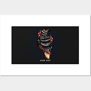 Raven American Traditional Tattoo Flash Posters and Art